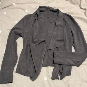 Blank NYC Charcoal Gray Suede Jacket